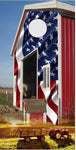 Barn American Flag Cornhole Boards