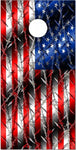 American Flag Barbwire Cornhole Boards